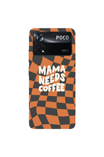 Other Xiaomi Poco X4 Pro Mama needs coffee Transparent Silicone TPU Θήκη