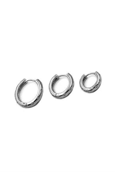 Marsilyan Nvdn- Ieg - 3-Piece Hoop Earrings - Silver Iegrs-Nvdn1