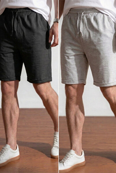 Veleno Men's 2-Piece Advantageous Pack Pique Fabric Double Leg Pocket Bermuda...