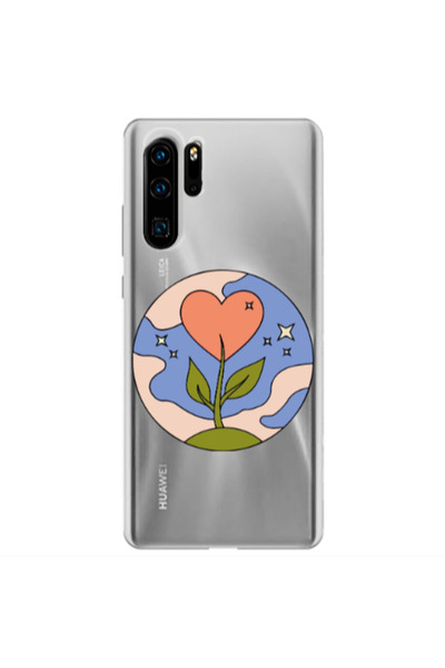 Other Huawei P30 Pro Hearted Flower Transparent Silicone TPU Θήκη
