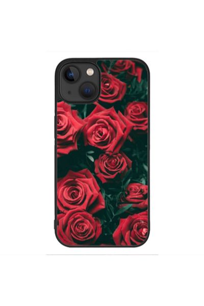 Other Apple iPhone 13 Mini Red Roses Black Glossy Θήκη