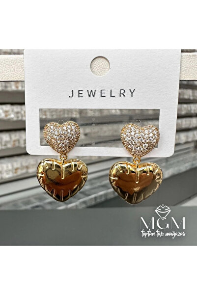 Marsilyan Nvdn- Ieg - Zircon Stone Heart Earrings Iegrs-Nvdn1