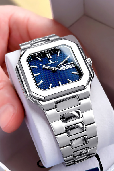 Tonny Walker Men's Watch - Silver Color - Steel Band - Water Resistant - All ...