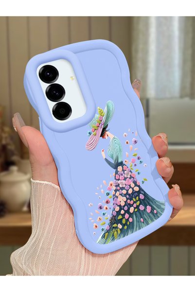 Hontinga Samsung Galaxy A56 Compatible Case Camera Protector Blue Silicone Co...