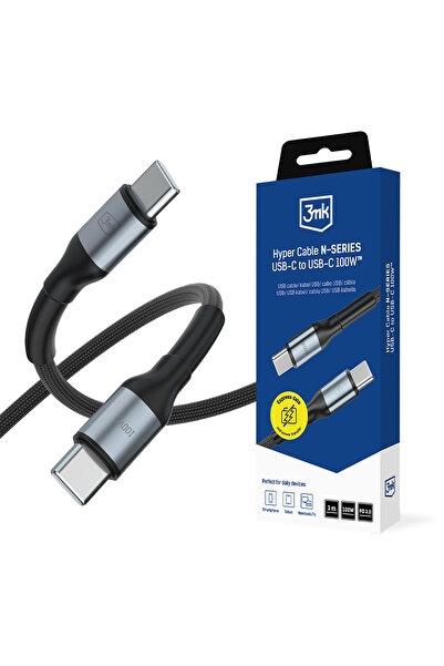 3MK Καλώδιο Δεδομένων Hyper N-Series - Type-C σε Type-C, 100W, 20V/5A, 3μ - Μ...
