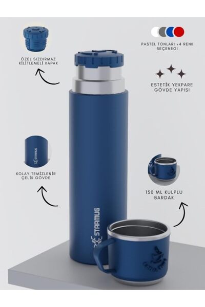 Yıldızan Terra Organik Trailmate Series 500 ml Steel Thermos with Cup Terra O...