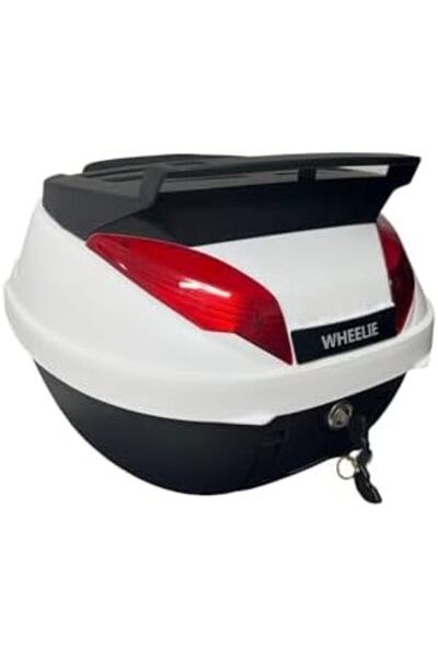 Terra Organik WHEELIE XT63-W 42 Litre Motosiklet Arka Çanta Beyaz Su Geçirmez ABS Top Bagaj Üniversa