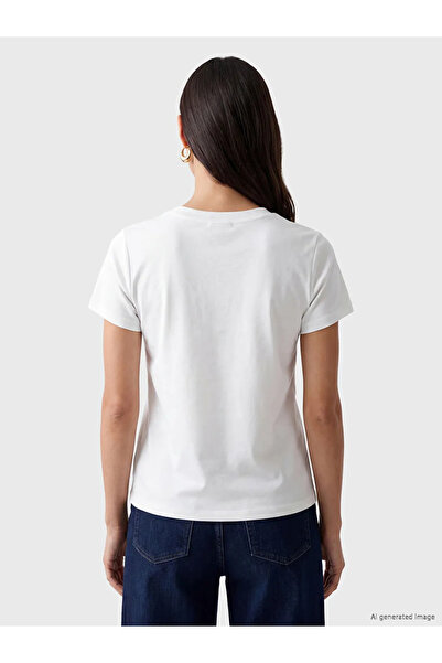 LC Waikiki White Crew Neck Women's T-Shirt