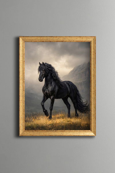 epiqart أسيل بلاك آت - إطار منقوش بتصميم عتيق - موديل نحيف