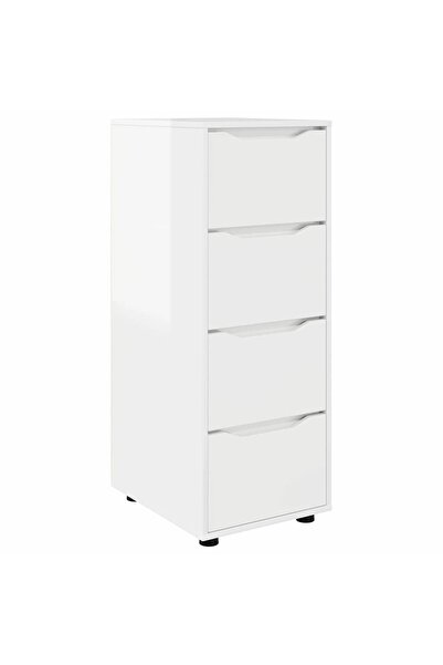 vidaxl Dulap de depozitare Alb lucios 40 x 48 x 105 cm Lemn compozit