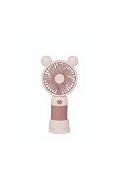 MASHASHOP Mini ventilator, portabil, cu suport, USB, roz, 15 cm