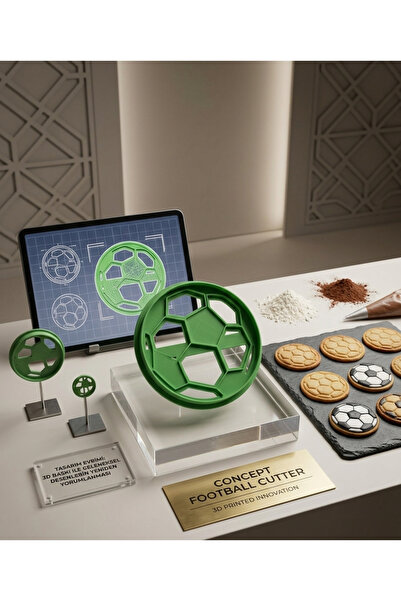 Onflow Football-Themed Cookie Mold Shaper - for Pastry and Sugar Dough