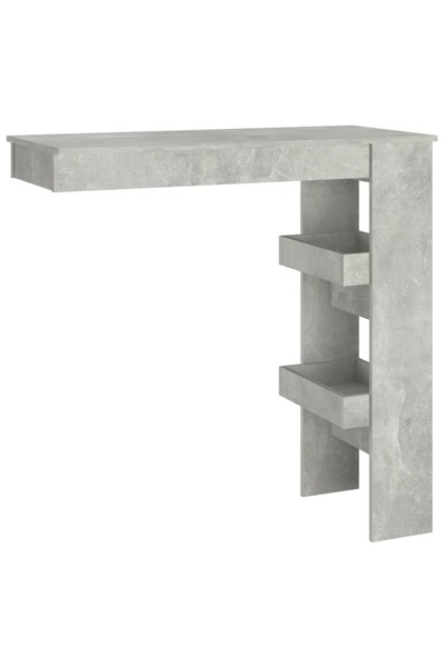 vidaxl Masă bar de perete gri beton 102x45x103,5 cm lemn compozit