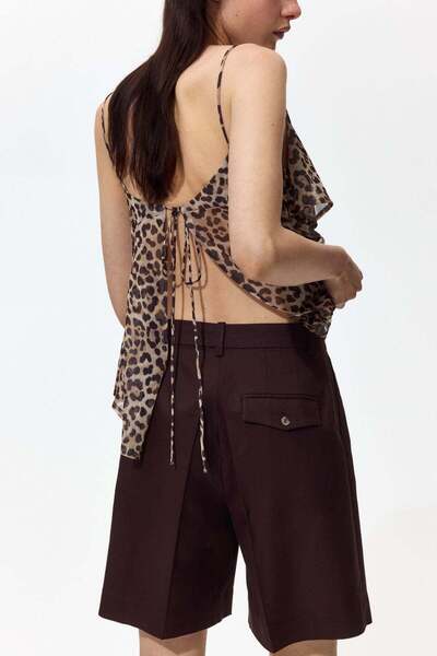 H&M Linen-blend tailored shorts