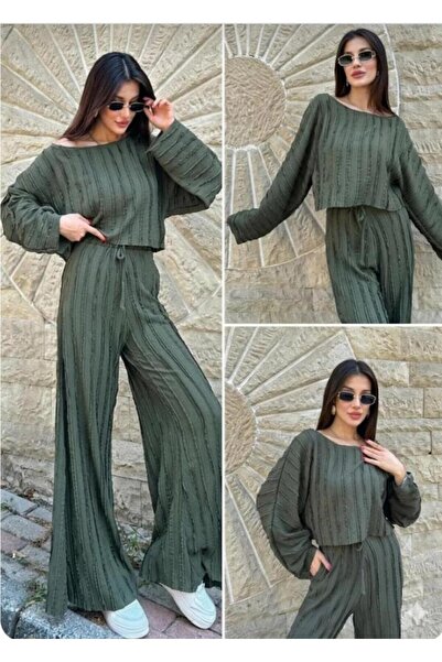 yussewear بنطلون نسائي مضلع من YW، 3 قطع (3 قطع)