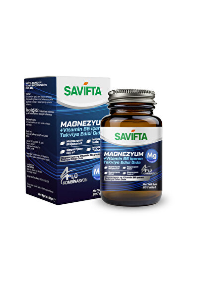 SAVİFTA MAGNEZYUM + VİTAMİN B6 İÇEREN TAKVİYE EDİCİ GIDA