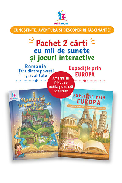 minibooks Pachetul Călătorului cu 2 Cărți Interactive cu Sunete – România și ...