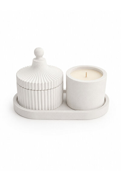 Luma Artisanal Set decorativ Sena cu lumanare parfumata din ceara naturala de...
