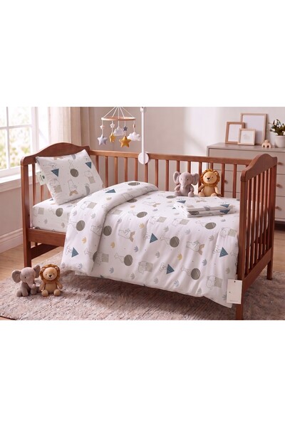 Maki Home Makiteks Cute Safari Animals Patterned 100% Cotton Baby Duvet Cover...