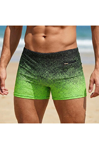 embody Slip de baie boxer pentru bărbați, cu șnur de ajustare și buzunar, gri...