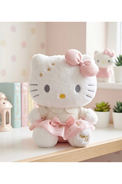 HelloKittyFriends Pembe elbiseli Pelus Hello kitty