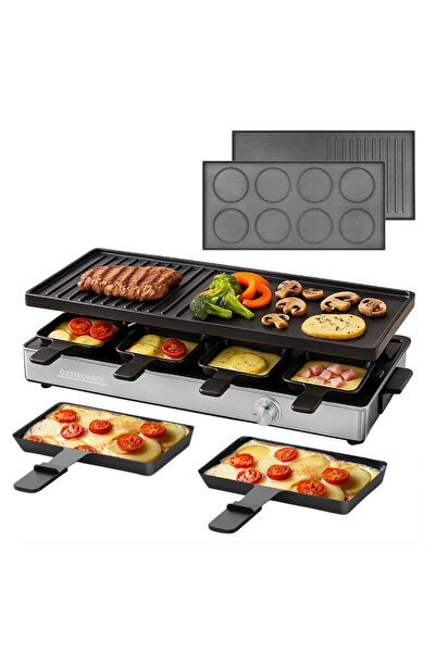 GASTROBACK 8 kişilik Raclette Izgara ve Gözleme İstasyonu - ters çevrilebilir...
