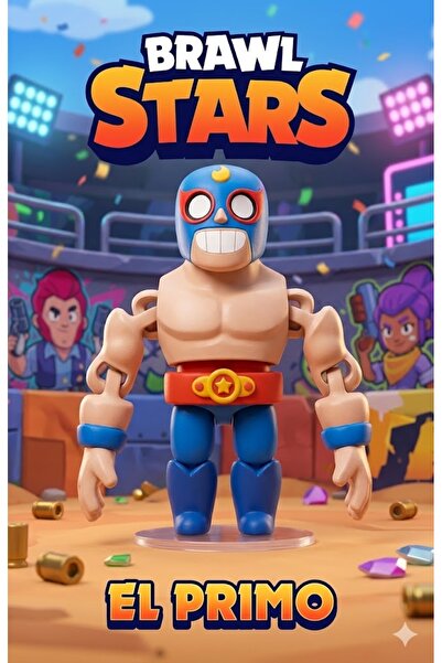 Modellio3D Brawl Stars The Cousin hareketli 10 cm Figür