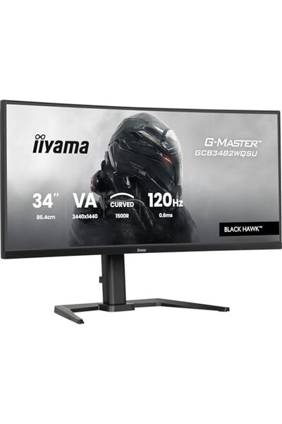 IIYAMA G-Master Black Hawk GCB3482WQSU-B1 Kavisli 1500R 86,4 cm 34" VA LED Oy...