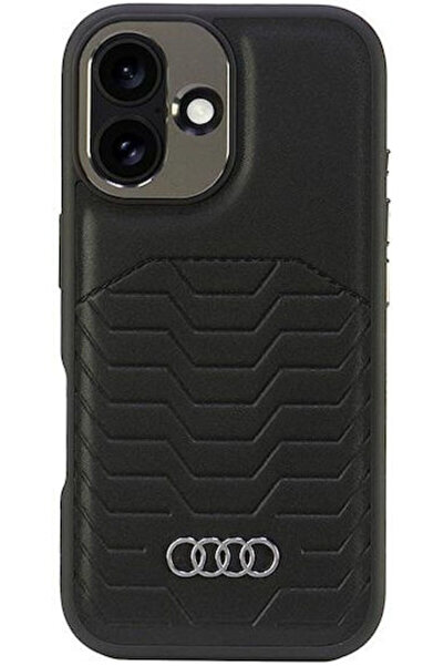 Audi Συνθετικό Δέρμα Magsafe iPhone 16 6.1 " Μαύρη Σκληρή Θήκη Au-tpupcmip16-...