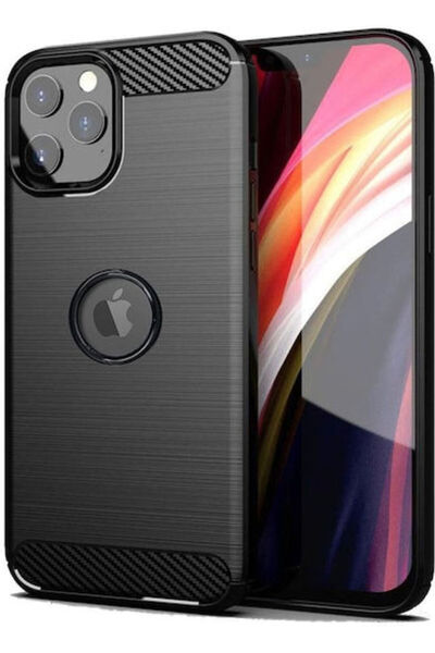 OEM Carbon Back Cover Tempered Glass / Silicone / Plastic Black (iPhone 12 Pr...
