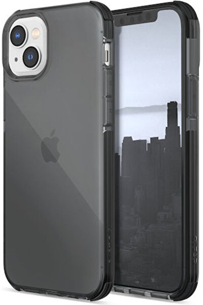 Raptic Husă spate transparentă din plastic / silicon gri (iPhone 14)