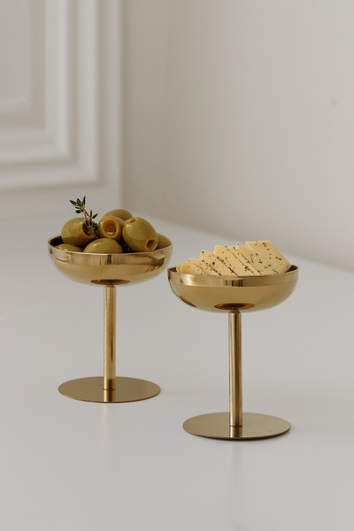 SİNEM YAMAN HOME 2Lİ GOLD ÇELİK 10 CM DONDURMALIK / İKRAMLIK