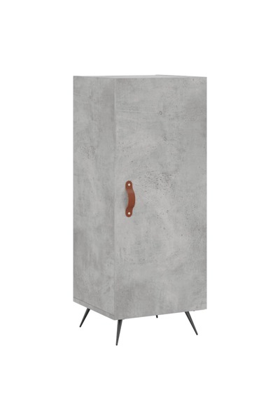 vidaxl Servantă, gri beton, 34,5x34x90 cm, lemn compozit