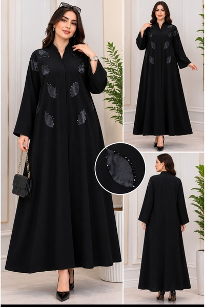 NOUR Luxurious Abaya Crafted from Soft Vietnamese Royal Fabric, Embellished w...