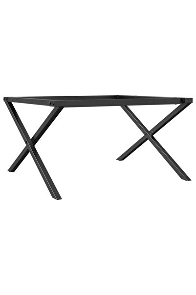 vidaxl Picioare Măsuță de cafea X-Frame 70x60x43 cm Oţel