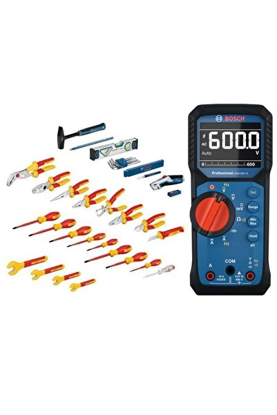 Bosch GDM 600-15 Dijital Multimetre + Profesyonel VDE El Aleti Seti 37 Parça