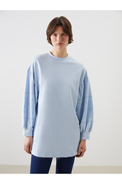 LC Waikiki Crew Neck Patterned Women's Sweatshirt Tunic