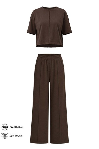 Cottonhill Premium - Sway Collection |   Brown Modal Ribbed Stitching Detail ...