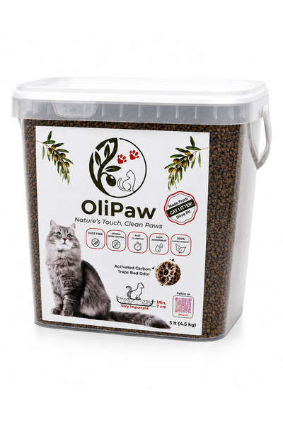 OliPaw Olive pit cat litter, odor control, dust-free, 5 L