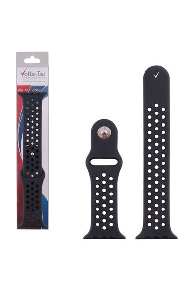 Other Volte-Tel Λουράκι Σιλικόνης με Πείρο Μαύρο (Apple Watch 44/45/46mm/Ultr...