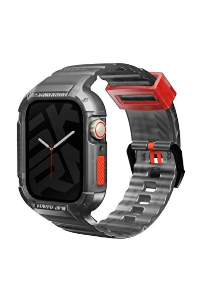 Skinarma Λουράκι+Θήκη Saito 2 σε 1 για Apple Watch 45/44mm Φιμέ