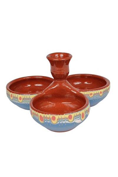 OEM Ceramic salt, pepper or paprika holder, hand-painted, 13x7.5 cm, blue