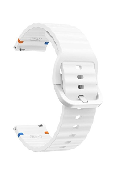OEM Λουράκι Samsung Watch 4 5 6 7 20mm Επίσημο Λουράκι Σιλικόνης Λευκό