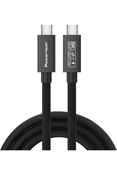 POWERTECH Καλώδιο USB 2.0 USB-C αρσενικό - USB-C 240W Μαύρο 1μ (PTR-0165)