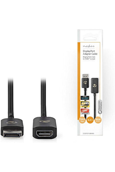 Nedis Μετατροπέας DisplayPort αρσενικό σε HDMI θηλυκό 1 τεμάχιο CCGP37108BK02