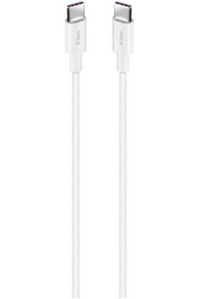 Ttec Καλώδιο USB 2.0 USB-C Αρσενικό - USB-C 100W Λευκό