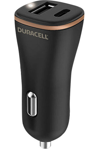 Duracell Φορτιστής αυτοκινήτου 27W με θύρες: 1xUSB 1xType-C Μαύρο Κωδικός χρώ...