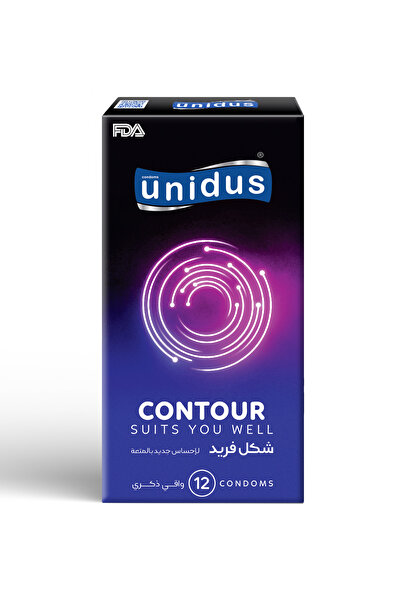 unidus واقيات ذكرية كونتور - عبوة 12 قطعة