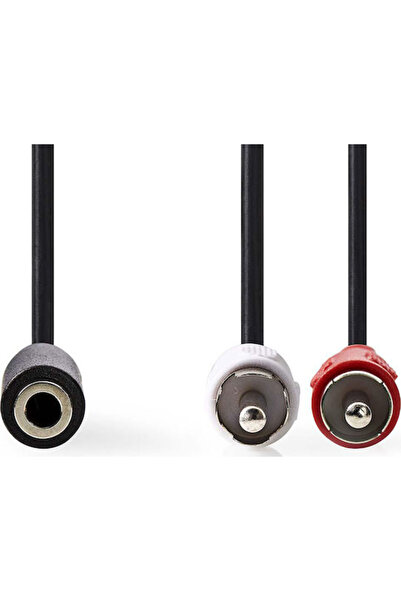 Nedis Μετατροπέας RCA 2x αρσενικό σε 3.5mm θηλυκό 1 τεμάχιο CAGB22255BK02