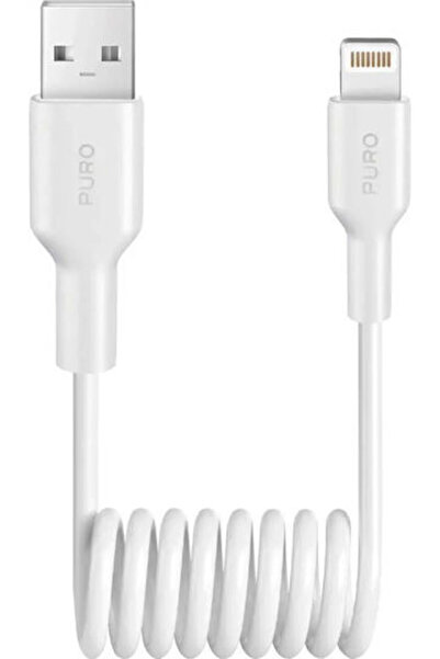 Puro Spiral USB-A to Lightning Cable 12W White 1m